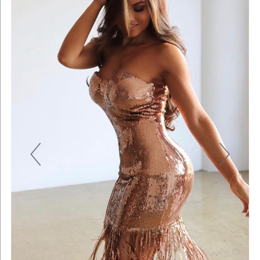 Women’s Sequins Strapless Dress